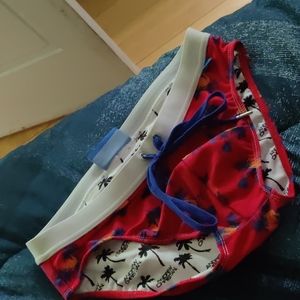 Andrew Christian red s Palm 🌴 swim bikini